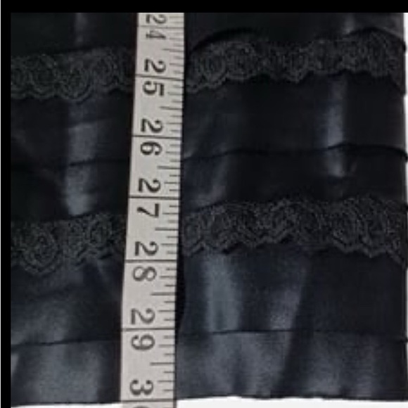 HERVE LEGER PARIS Black Lace Tiered Layer Strapless Bodycon Cocktail Dress M - Picture 4 of 10